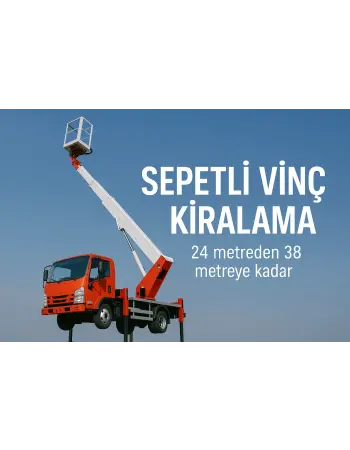 Sepetli Vinç Kiralama: 24 metreden 38 metreye kadar